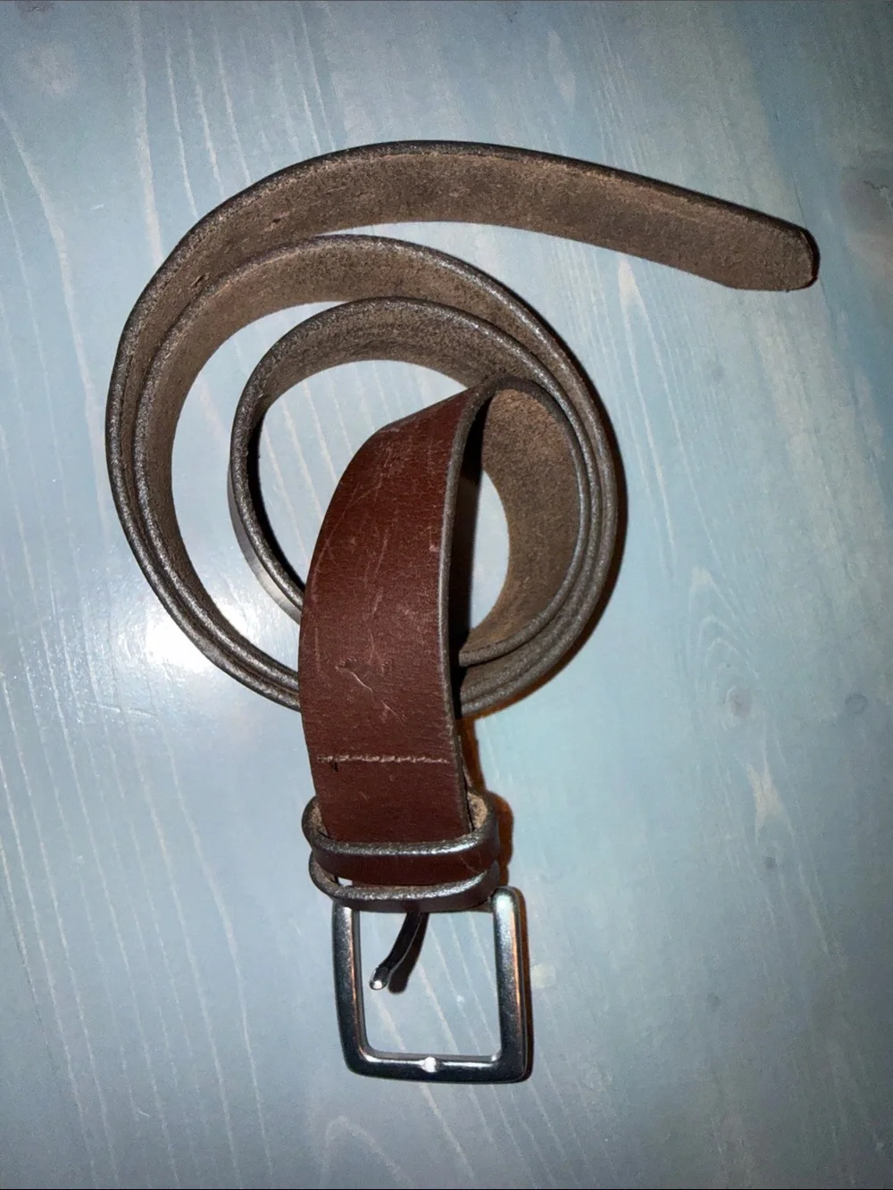 Eddie Bauer Men's Brown Leather Belt - Classic Casual Style size 40